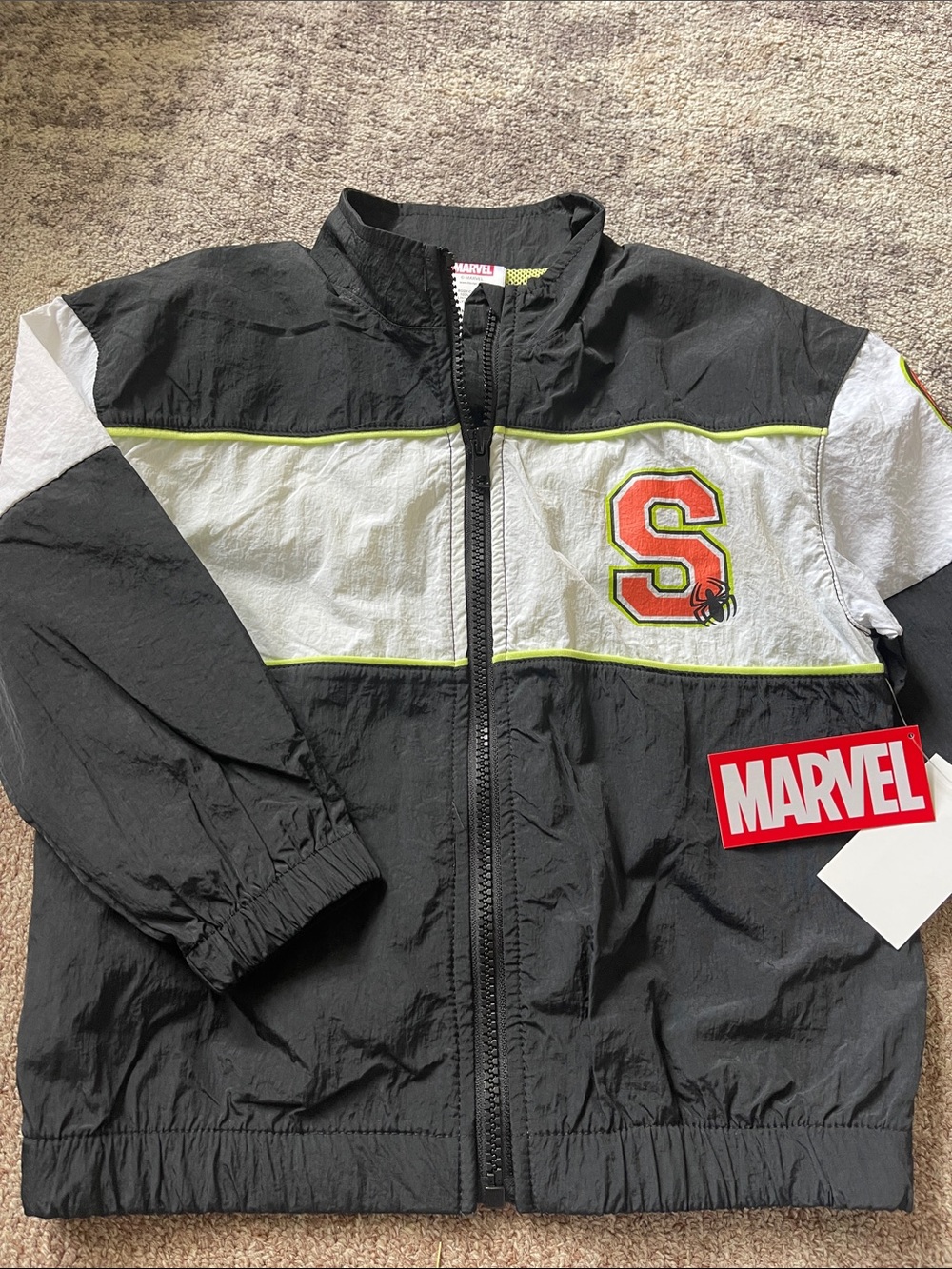 NWT Marvel Spider-Man Toddler Lightweight Zip Jacket | Boys Windbreaker
